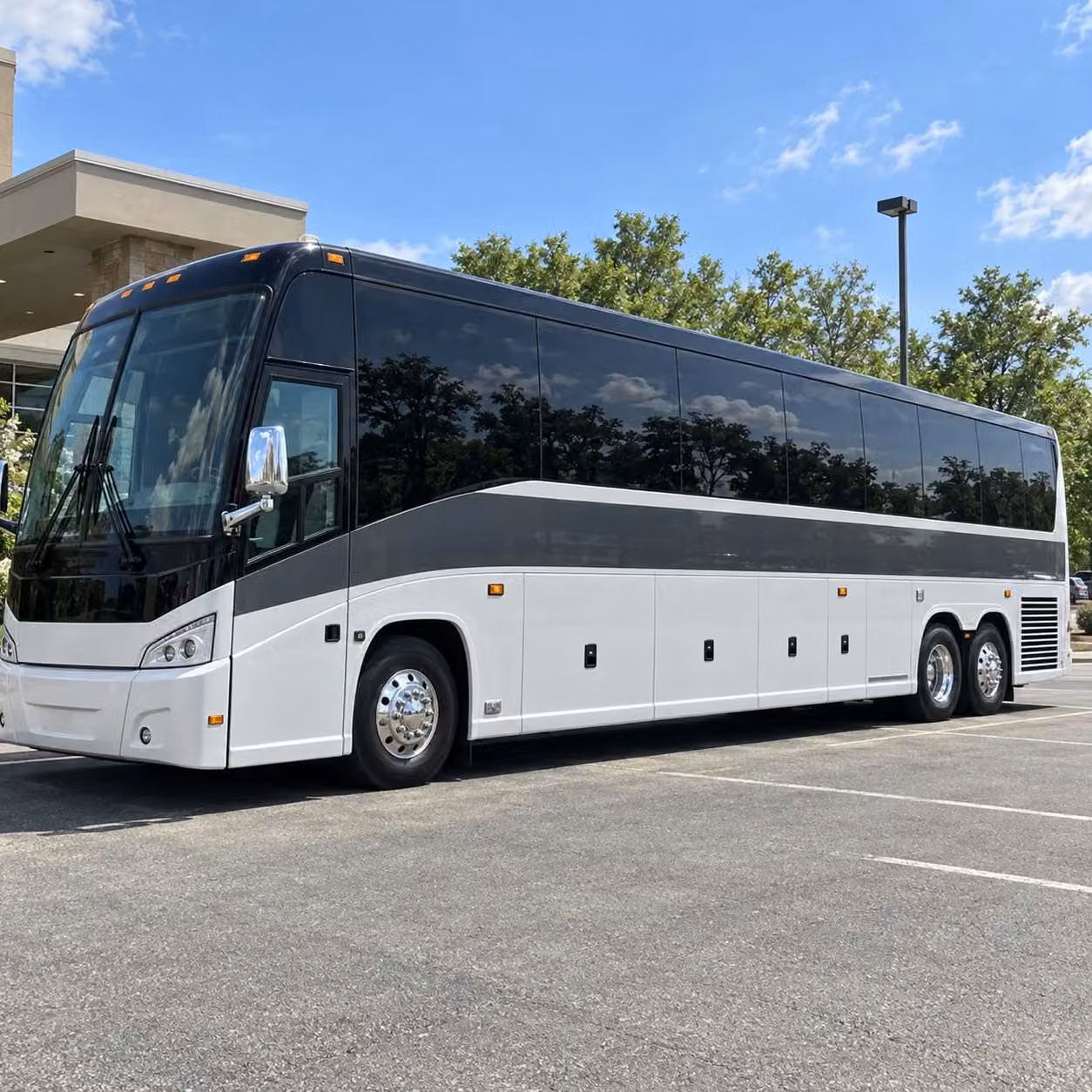 hoover 56 passenger charter bus rental