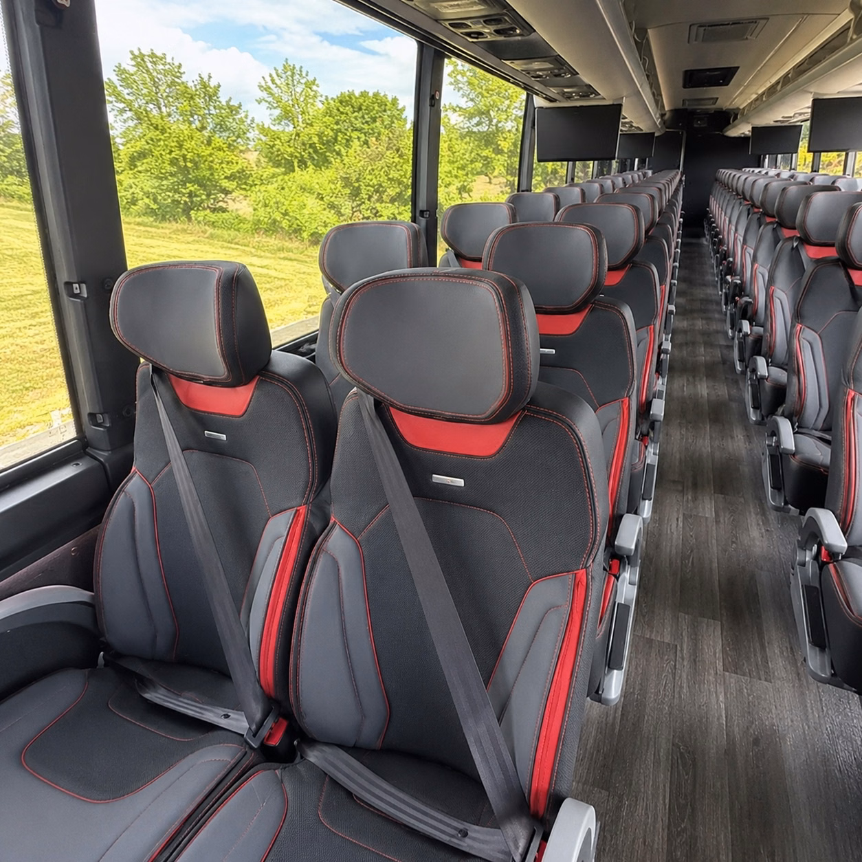hoover charter bus interior